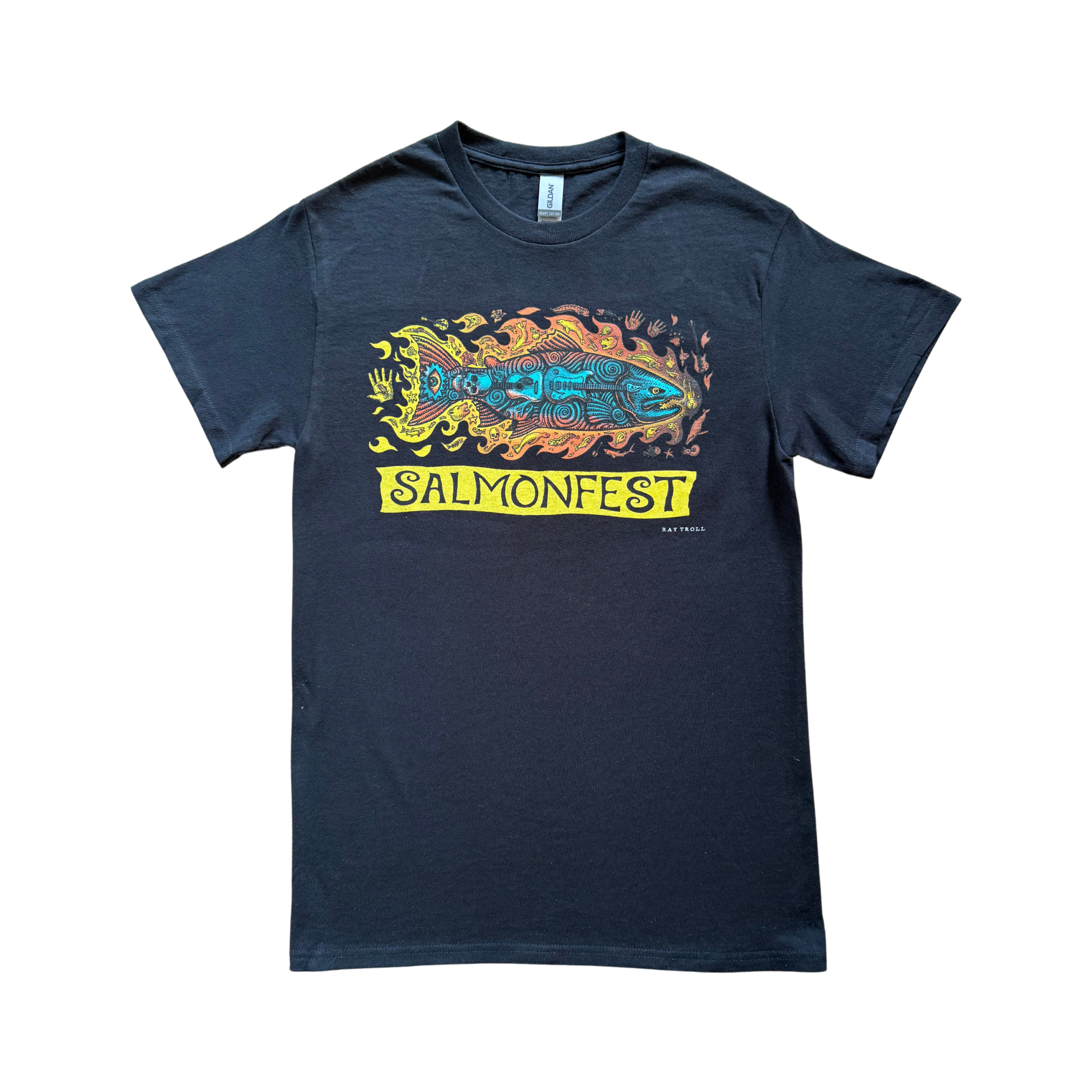 2024 Guitar Salmon Line Up Tee - Black