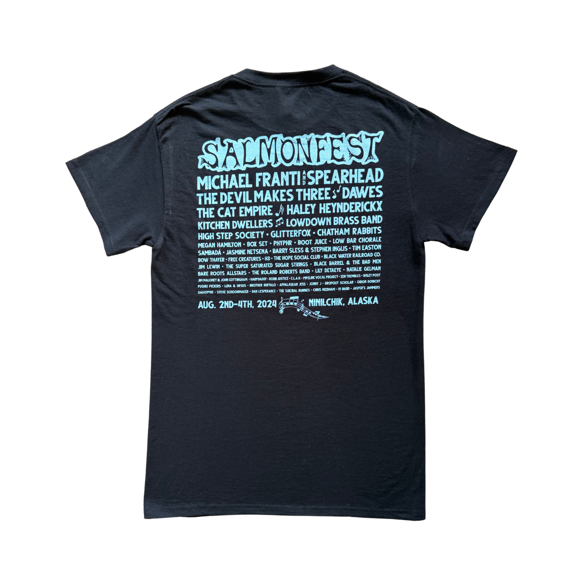 2024 Guitar Salmon Line Up Tee - Black