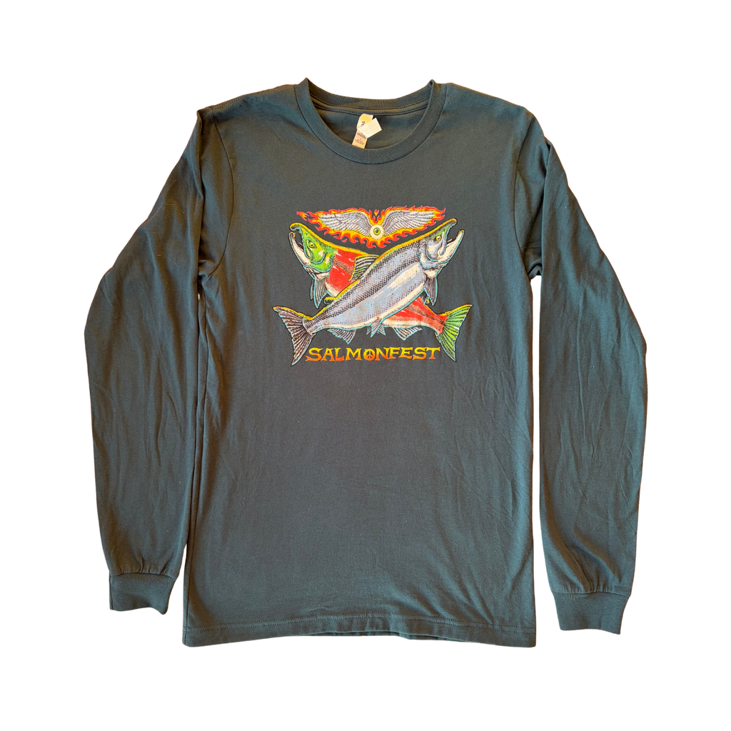 2025 Ray Troll Art Line Up Teal Long Sleeve